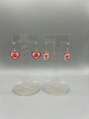 Mother’s Day Charm Earrings - Handmade #E0304C